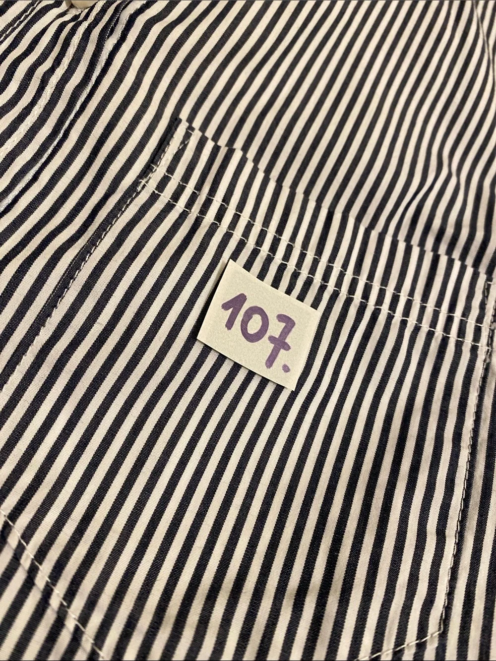 J. Crew Slim Stripe Button-Down Shirt in Navy and White. Style AW248 Size 0